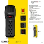 ESTABILIZADOR POWER LITE ORION AVR PLI1001 1000VA/500W 4 SALIDAS