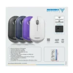 MOUSE INALAMBRICO MICRONICS BRICKELL MIC M703RX WIFI RECARGABLE WHITE/SILVER