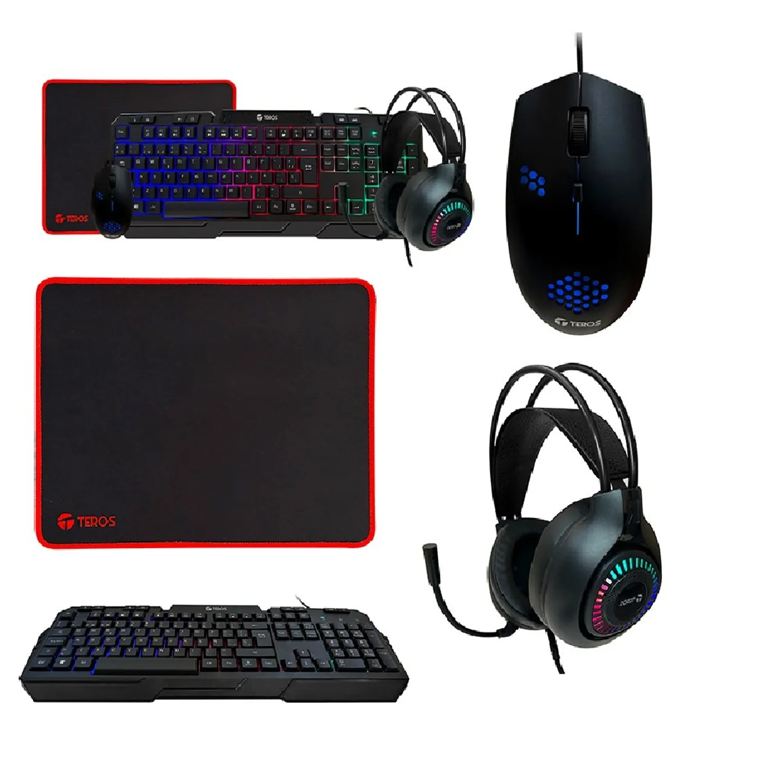 w=1500,h=1500,fit=cover COMBO TEROS TE-4063N, TECLADO MULTIMEDIA, MOUSE, HEADSET, MOUSE PAD - Imagen 1