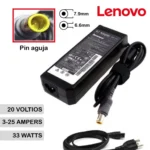 CARGADOR LENOVO 20V/ 3.25A PUNTA GRUESA