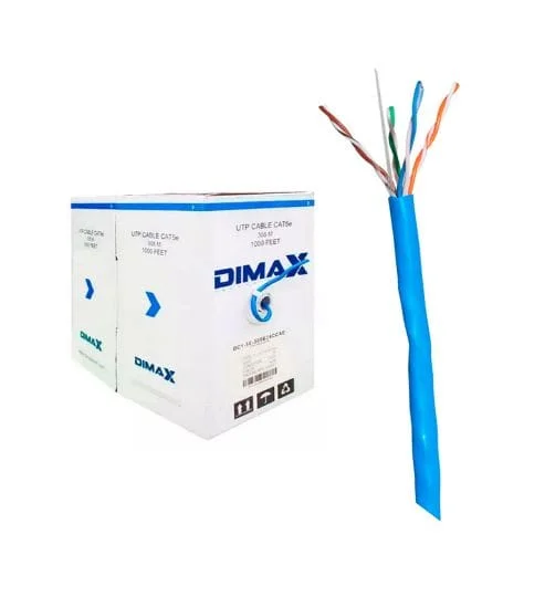 DC1-5E-305B24CCA-AZUL CABLE UTP CAT5E COLOR AZUL 24AWG CCA DIMAX X CAJA - Imagen 1