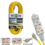 EXTENSION DE CORRIENTE 220V 3 TOMAS 10 METROS